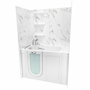 Ella's Bubbles 36″ × 60″ × 92″ Carrara White Acrylic 6‑Piece Shower Wall Panels Kit TW-3660-CW
