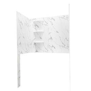 Ella's Bubbles 36″ × 60″ × 92″ Carrara White Acrylic 6‑Piece Shower Wall Panels Kit TW-3660-CW