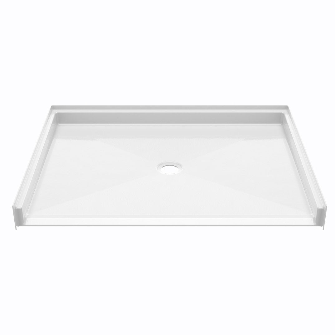 Ella's Bubbles “48″ × 37″ Roll‑In Wheelchair Accessible Shower Pan – Center Drain ELB4836 BF .875 C