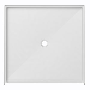 Ella's Bubbles “50.25 x 50.125″ Roll-in Barrier Free Shower Base – Center Drain ELB5050 BF 1.0 C