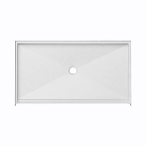 Ella's Bubbles “60″ × 32″ Residential Roll‑In Accessible Shower Pan – Center Drain ELB6033 BF .75 C