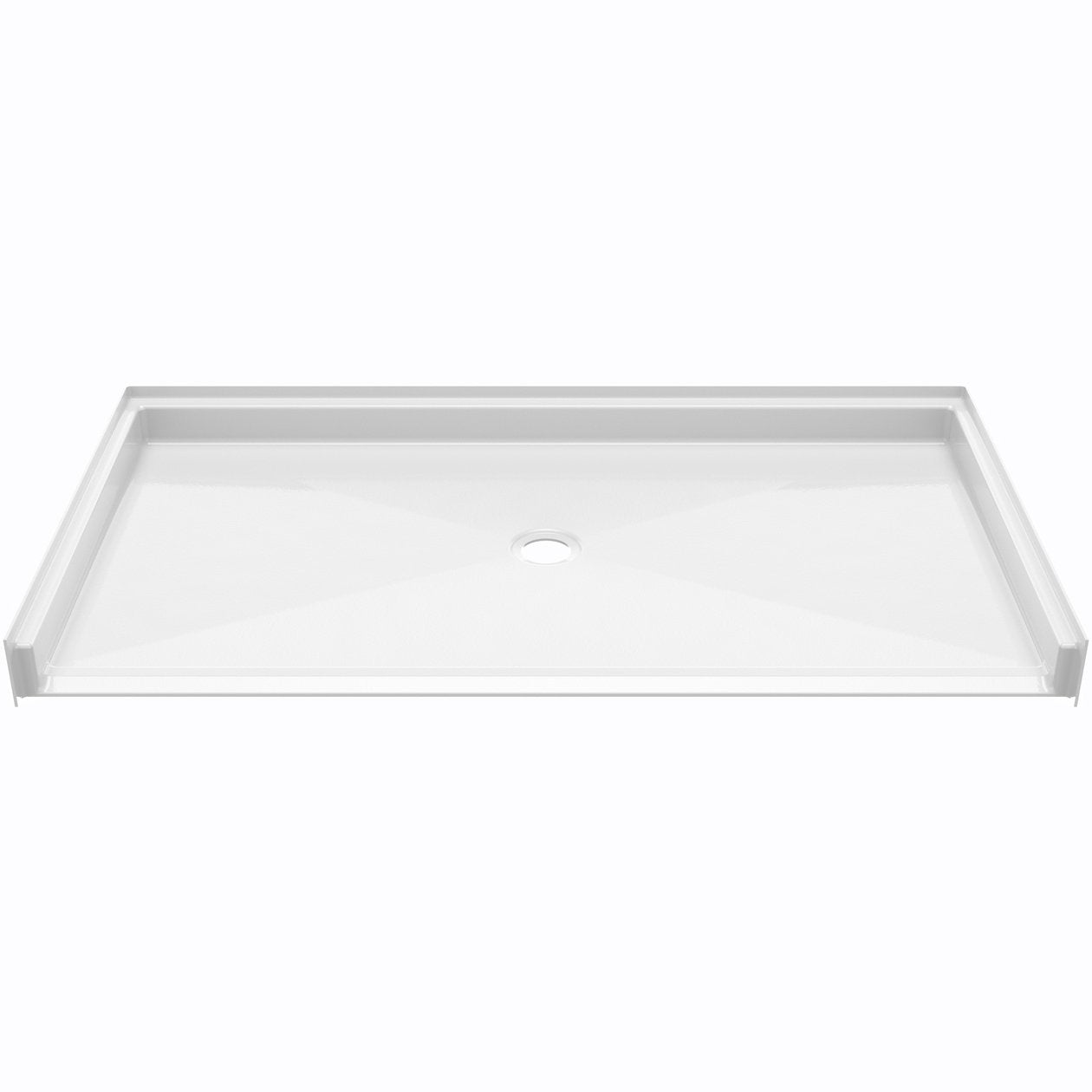 Ella's Bubbles “60″ × 36″ Roll‑In Wheelchair Accessible Shower Pan Base – Center Drain ELB6036 BF .875 C