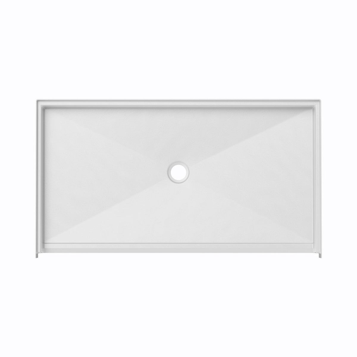 Ella's Bubbles “60″ × 36″ Roll‑In Wheelchair Accessible Shower Pan Base – Center Drain ELB6036 BF .875 C