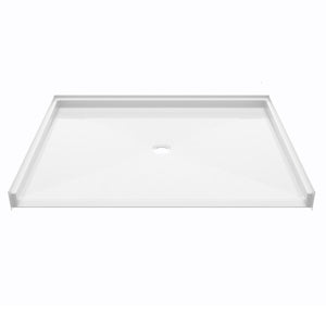 Ella's Bubbles “60″ × 48″ Roll‑In Wheelchair Accessible Shower Base – Center Drain ELB6048 BF 1.125 C