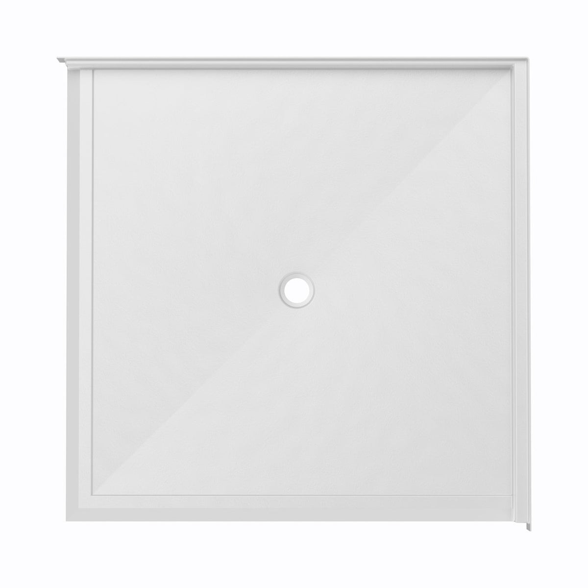 Ella's Bubbles “60 x 61″ Roll‑In Wheelchair Accessible Shower Pan - Center Drain ELB6060 BF 1.125 C