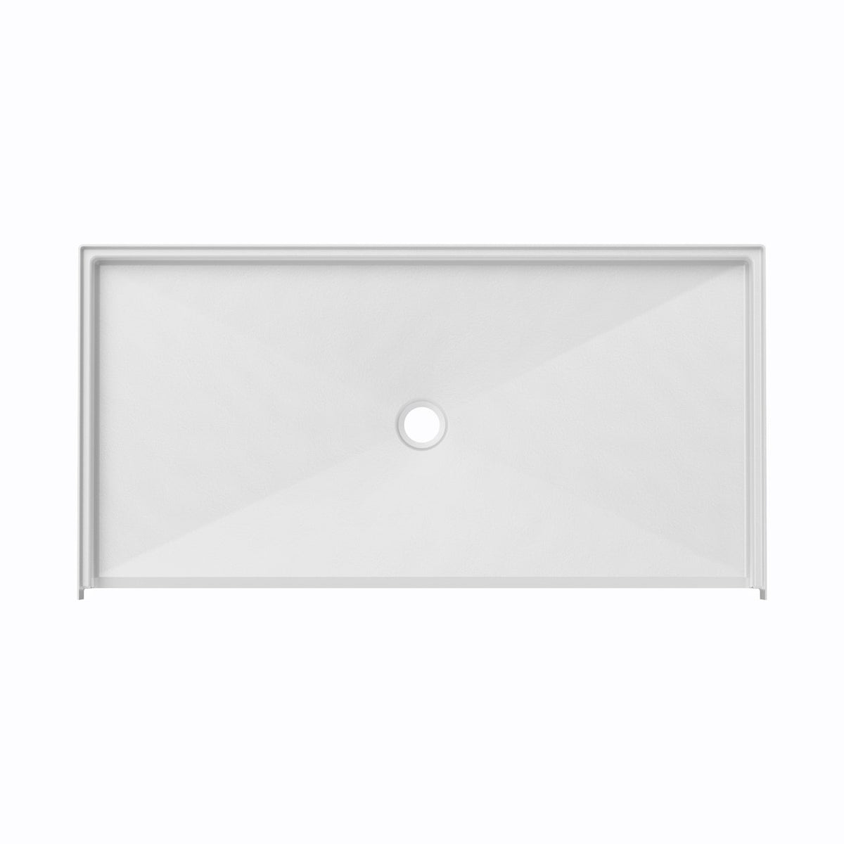 Ella's Bubbles “62 x 32″ Roll-in Wheelchair Accessible Caregiver Shower Base – Center Drain ELB6232 BF .75 C ADA