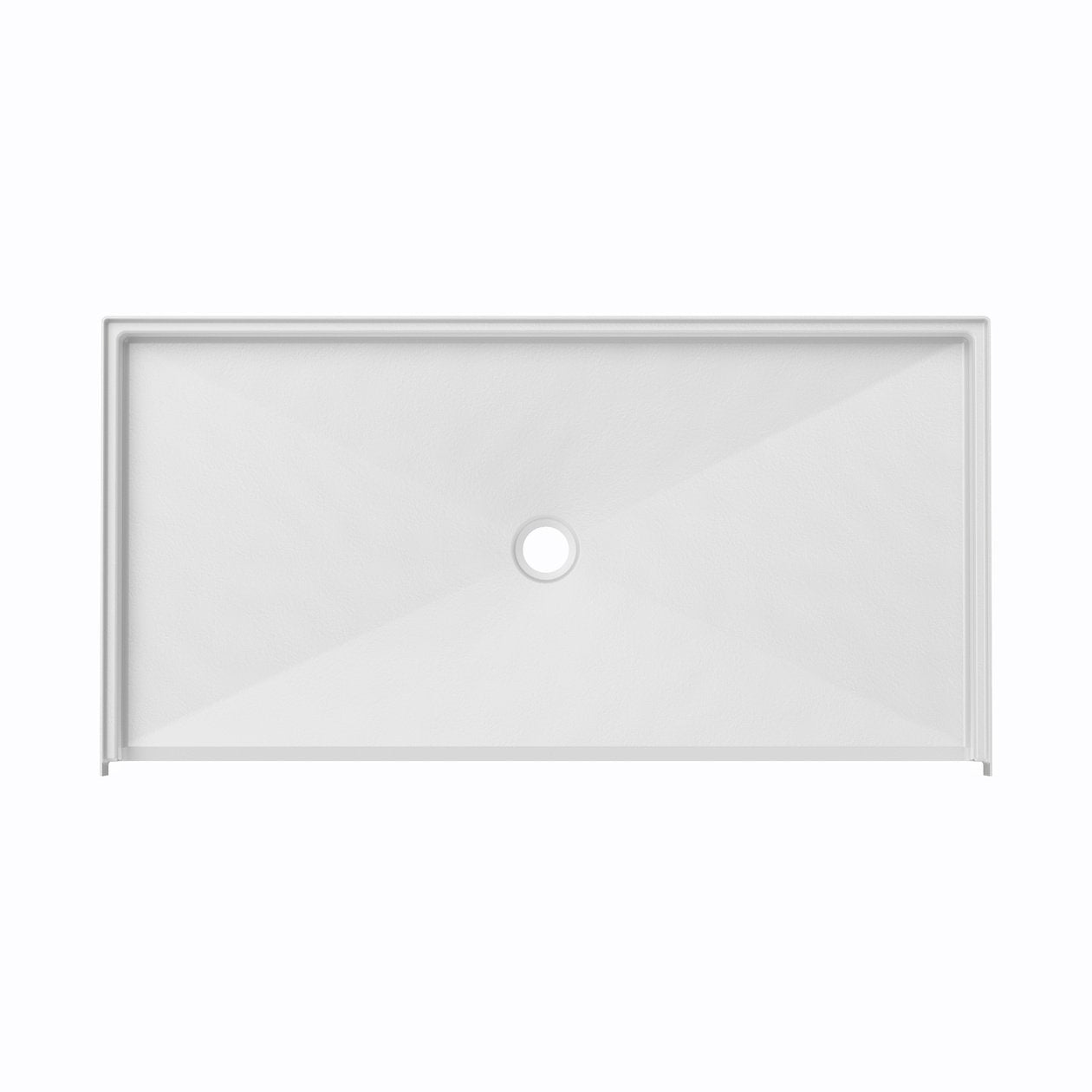 Ella's Bubbles “62 x 32″ Roll-in Wheelchair Accessible Caregiver Shower Base – Center Drain ELB6232 BF .75 C ADA