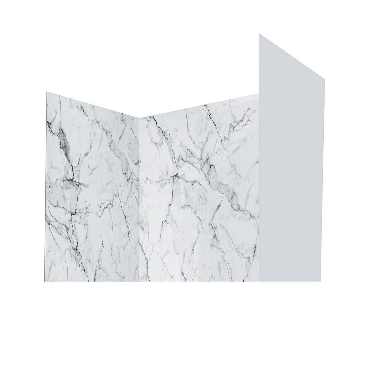 Ella's Bubbles 36.5″ x 48″ x 60″ Arctic Vein Calacatta Walk-In Tub Surround Wall Kit 4PFWS-AVC