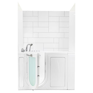 Ella's Bubbles 40″x48″x60″ Arrayed CNC Engraved Pattern in Acrylic, 3-Panel Walk In Tub Wall Surround Kit 4PFWS-AA