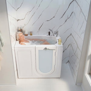 Ella's Bubbles Calacatta Gold, Acrylic 3-Panel Shower Wall Kit Surround 40″ x 60″ x 98″ SW-406098-CG
