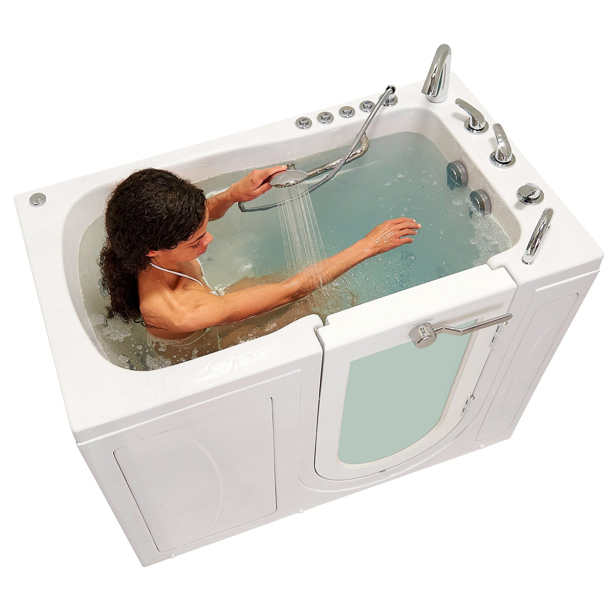 Ella's Bubbles Capri 30"x52" Acrylic Walk-In Bathtub with 5 Piece Fast Fill Faucet OA3052