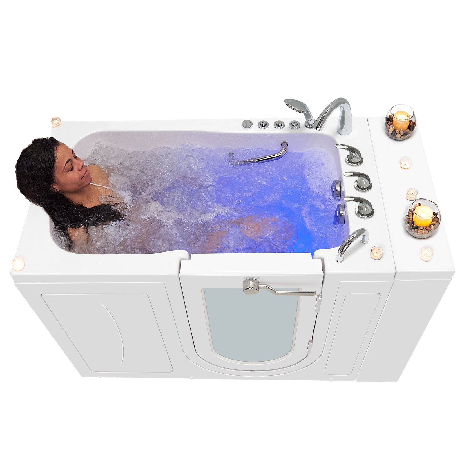 Ella's Bubbles Capri 30"x52" Acrylic Walk-In Bathtub with 5 Piece Fast Fill Faucet OA3052