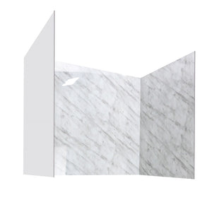Ella's Bubbles 36.5″ x 48″ x 60″ Carrara Marble Walk-In Tub Surround Wall Kit 4PFWS-CM