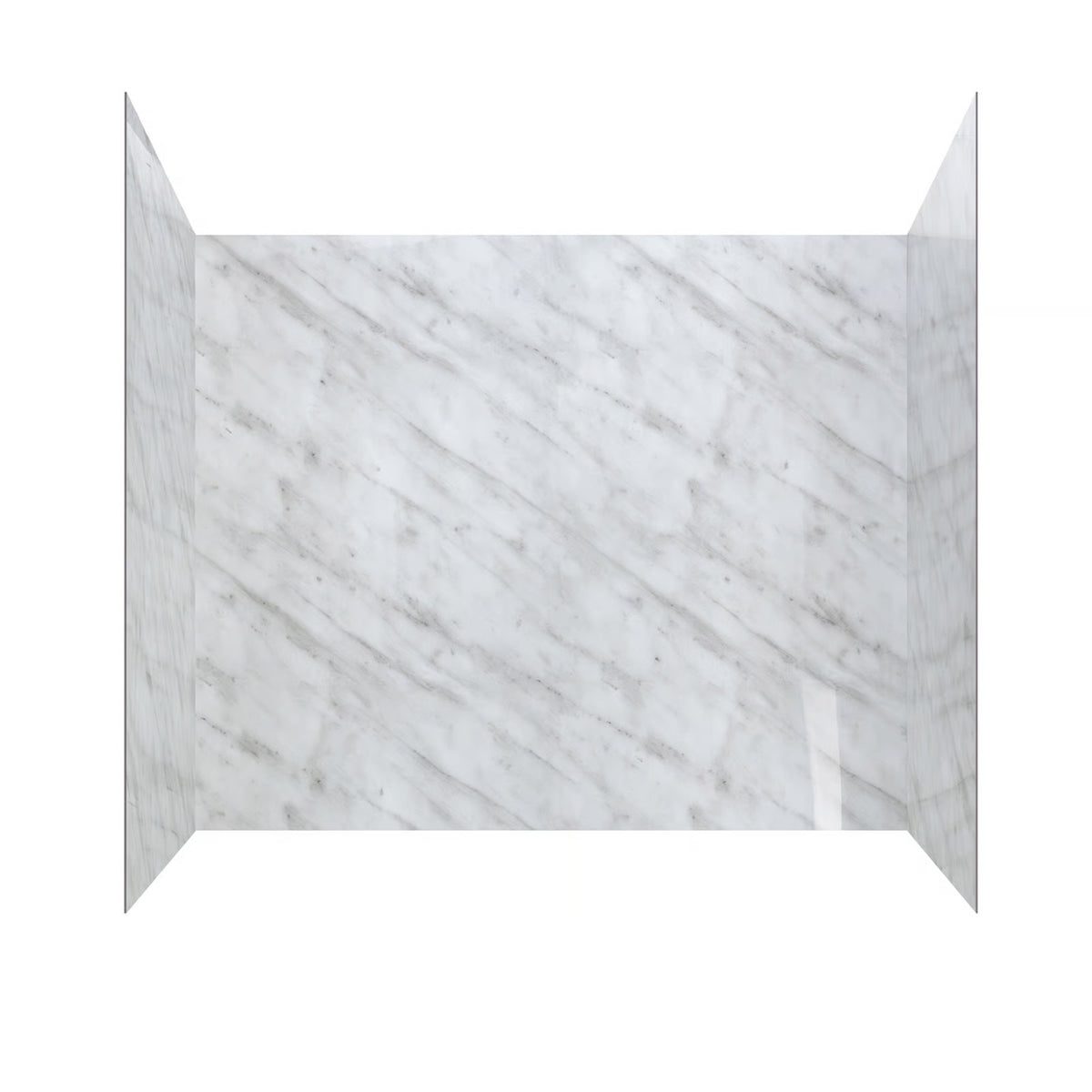 Ella's Bubbles 36.5″ x 48″ x 60″ Carrara Marble Walk-In Tub Surround Wall Kit 4PFWS-CM