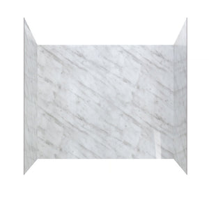 Ella's Bubbles 36.5″ x 48″ x 60″ Carrara Marble Walk-In Tub Surround Wall Kit 4PFWS-CM