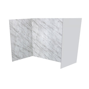 Ella's Bubbles 36.5″ x 48″ x 60″ Carrara Marble Walk-In Tub Surround Wall Kit 4PFWS-CM