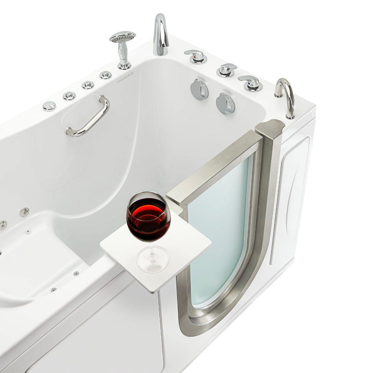 Ella's Bubbles Elite 30"x52" Acrylic Walk-In Bathtub with 5 Piece Fast Fill Faucet