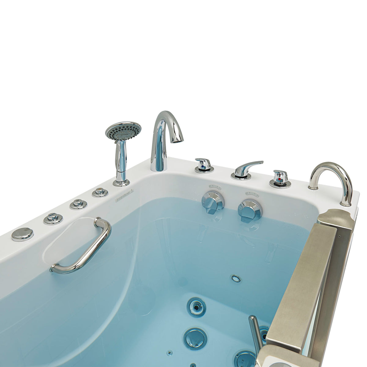 Ella's Bubbles Elite 30"x52" Acrylic Walk-In Bathtub with 5 Piece Fast Fill Faucet