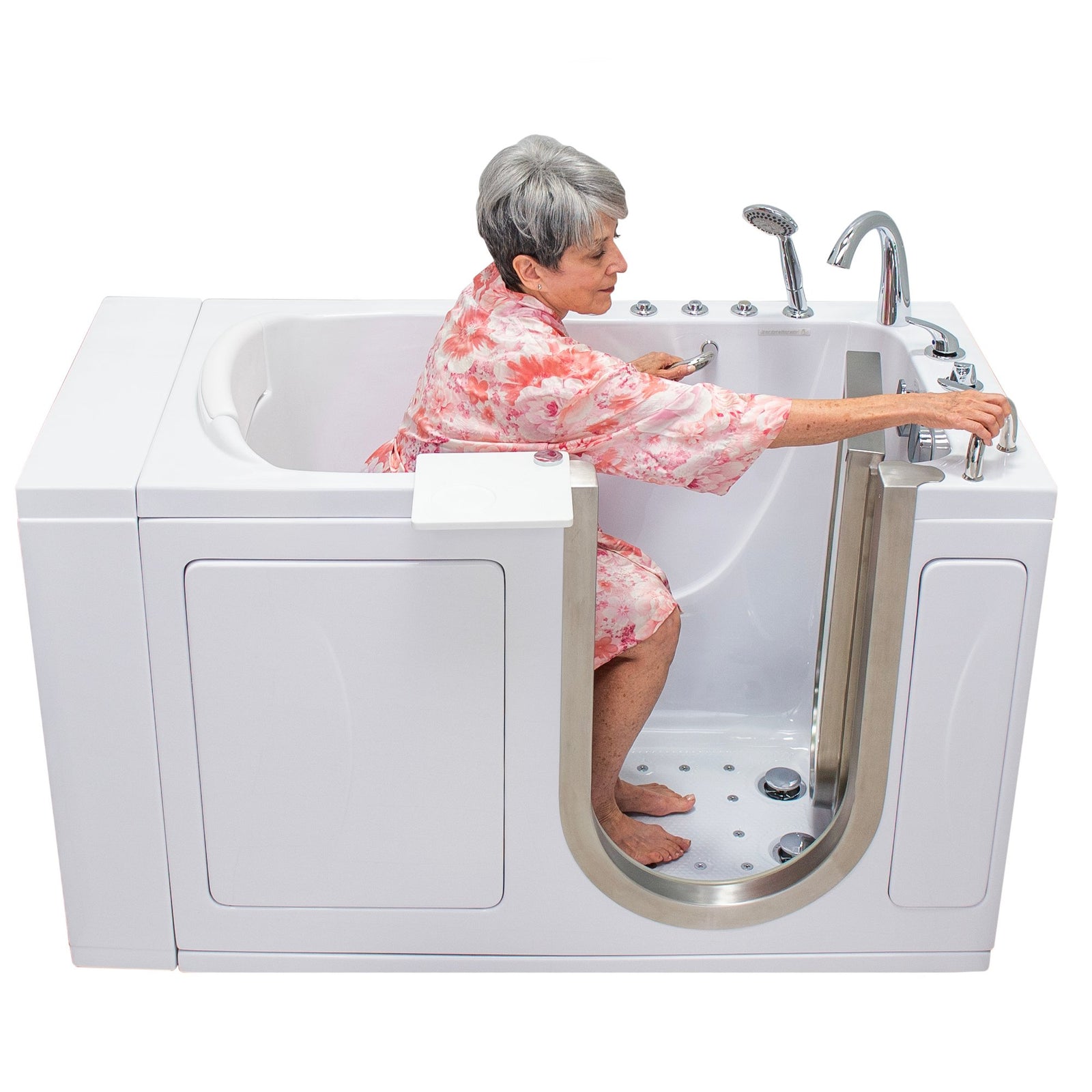 Ella's Bubbles Elite 30"x52" Acrylic Walk-In Bathtub with 5 Piece Fast Fill Faucet