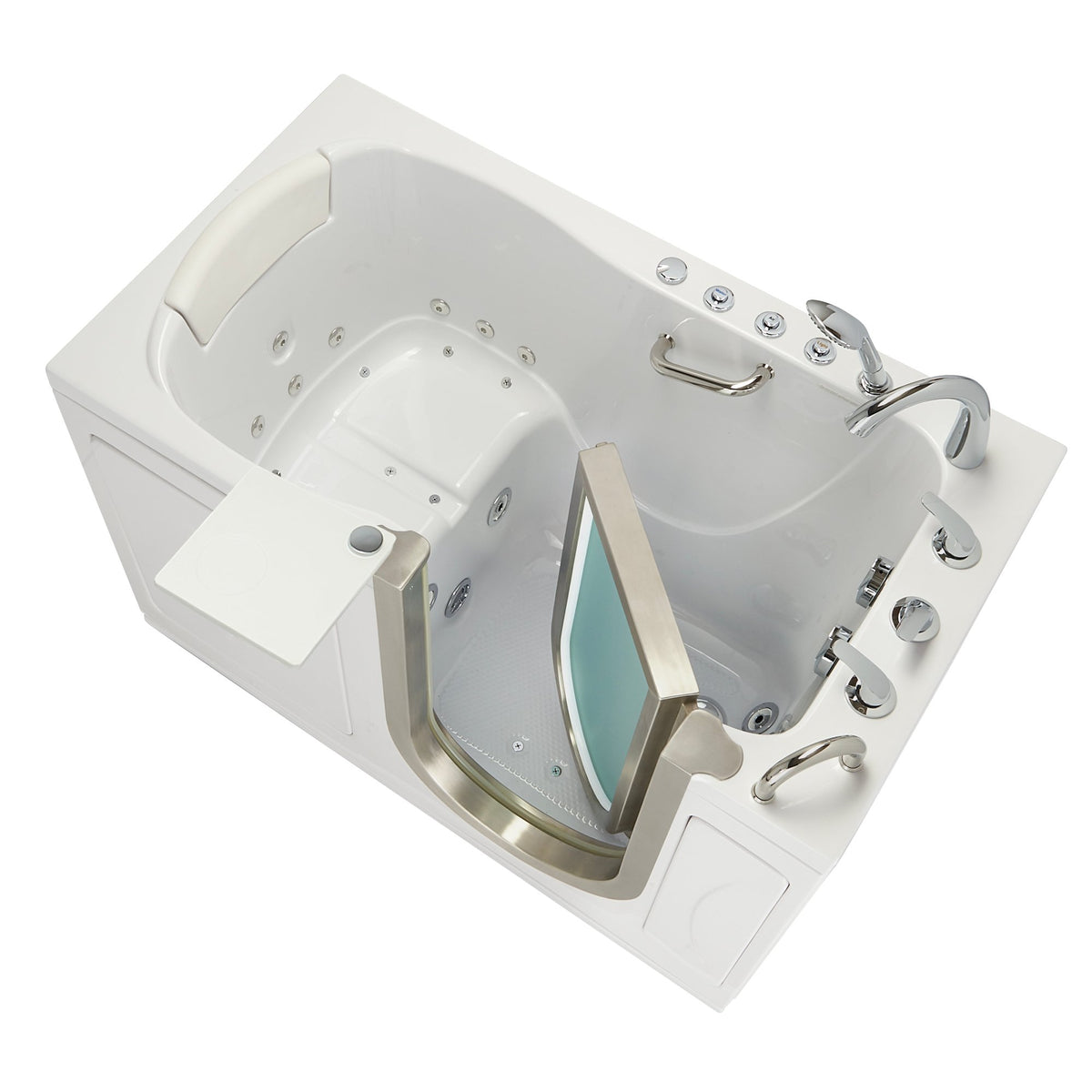 Ella's Bubbles Elite 30"x52" Acrylic Walk-In Bathtub with 5 Piece Fast Fill Faucet