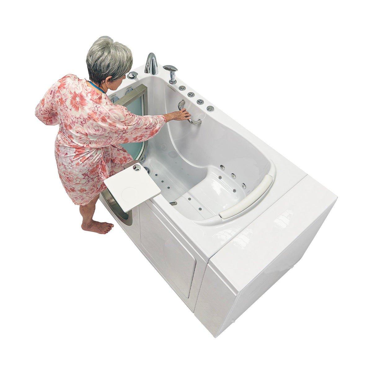 Ella's Bubbles Elite 30"x52" Acrylic Walk-In Bathtub with 5 Piece Fast Fill Faucet