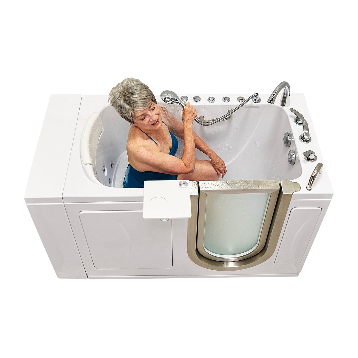 Ella's Bubbles Elite 30"x52" Acrylic Walk-In Bathtub with 5 Piece Fast Fill Faucet