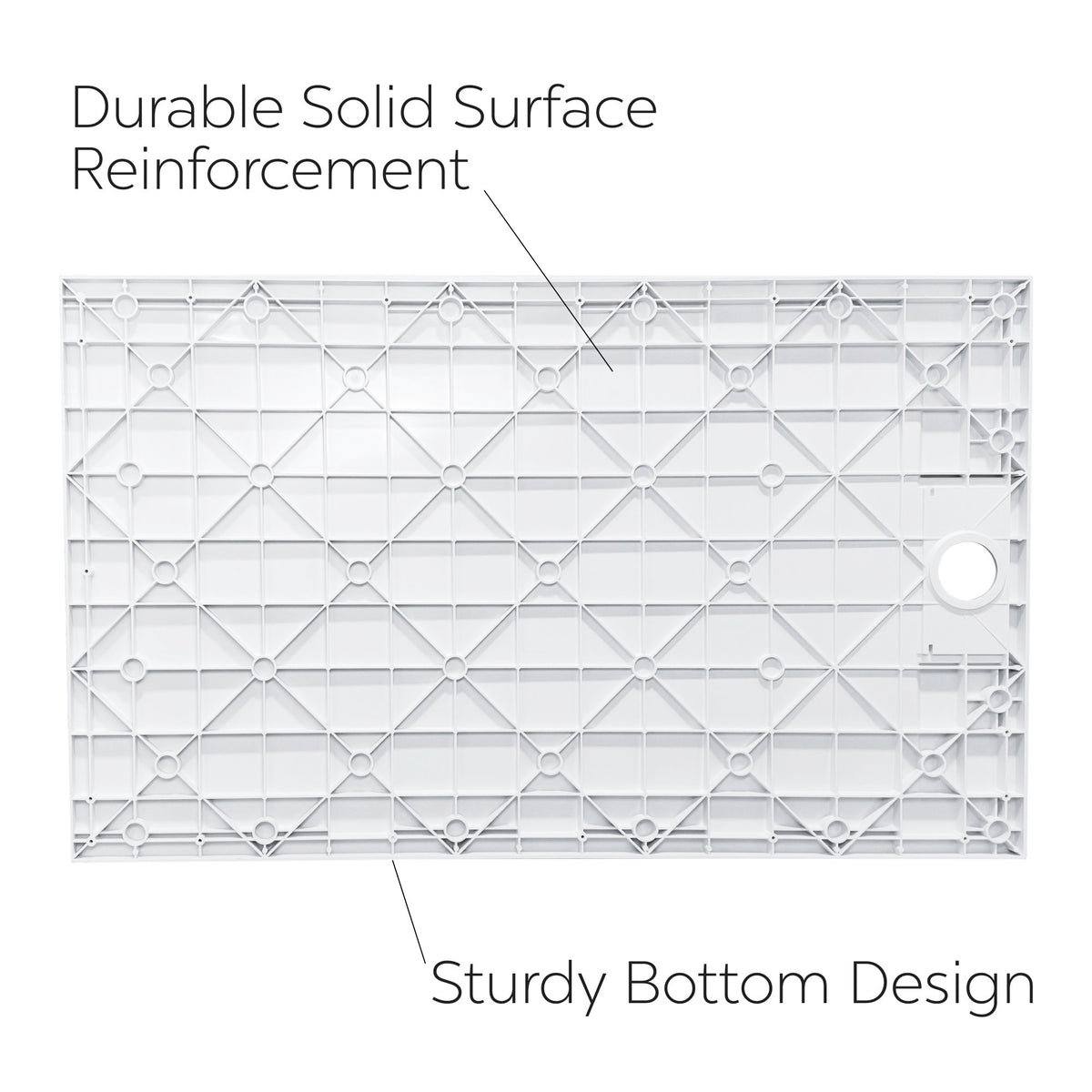 Ella’s Bubbles 32″ × 60″ Low‑Profile Reversible SMC Shower Pan SMC6032W