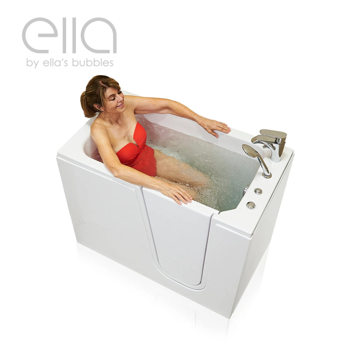Ella's Bubbles Flow 28″x48″ Acrylic Hydro Therapy Massage Walk In Bathtub E28248
