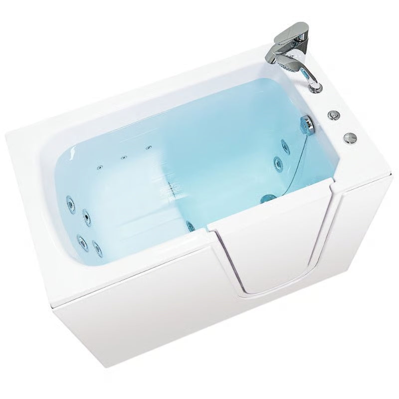 Ella's Bubbles Flow 28″x48″ Acrylic Hydro Therapy Massage Walk In Bathtub E28248