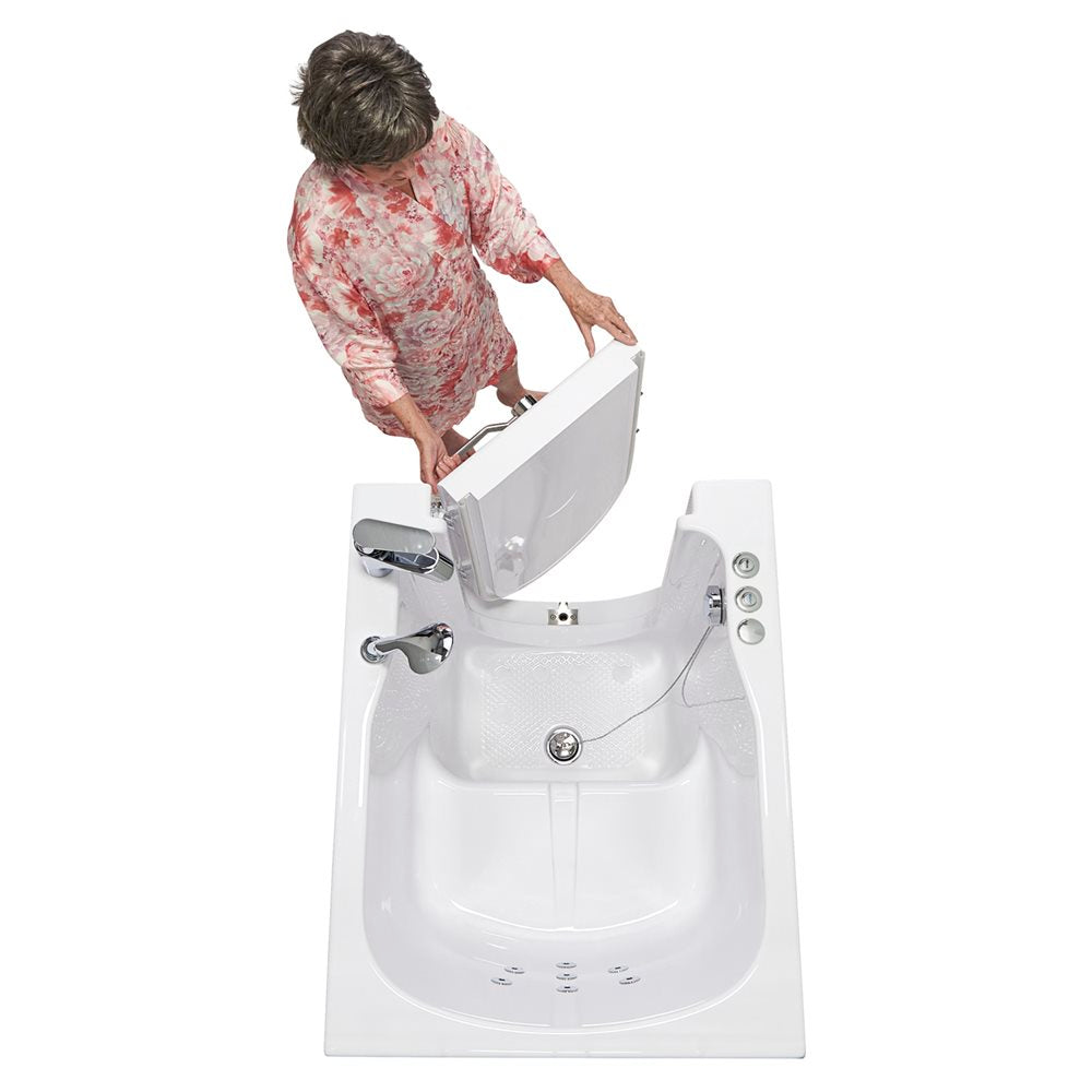 Ella's Bubbles Front Entry 32"x40" Acrylic Walk-In Bath with Outward Swing Door, 2 Piece Fast Fill Faucet