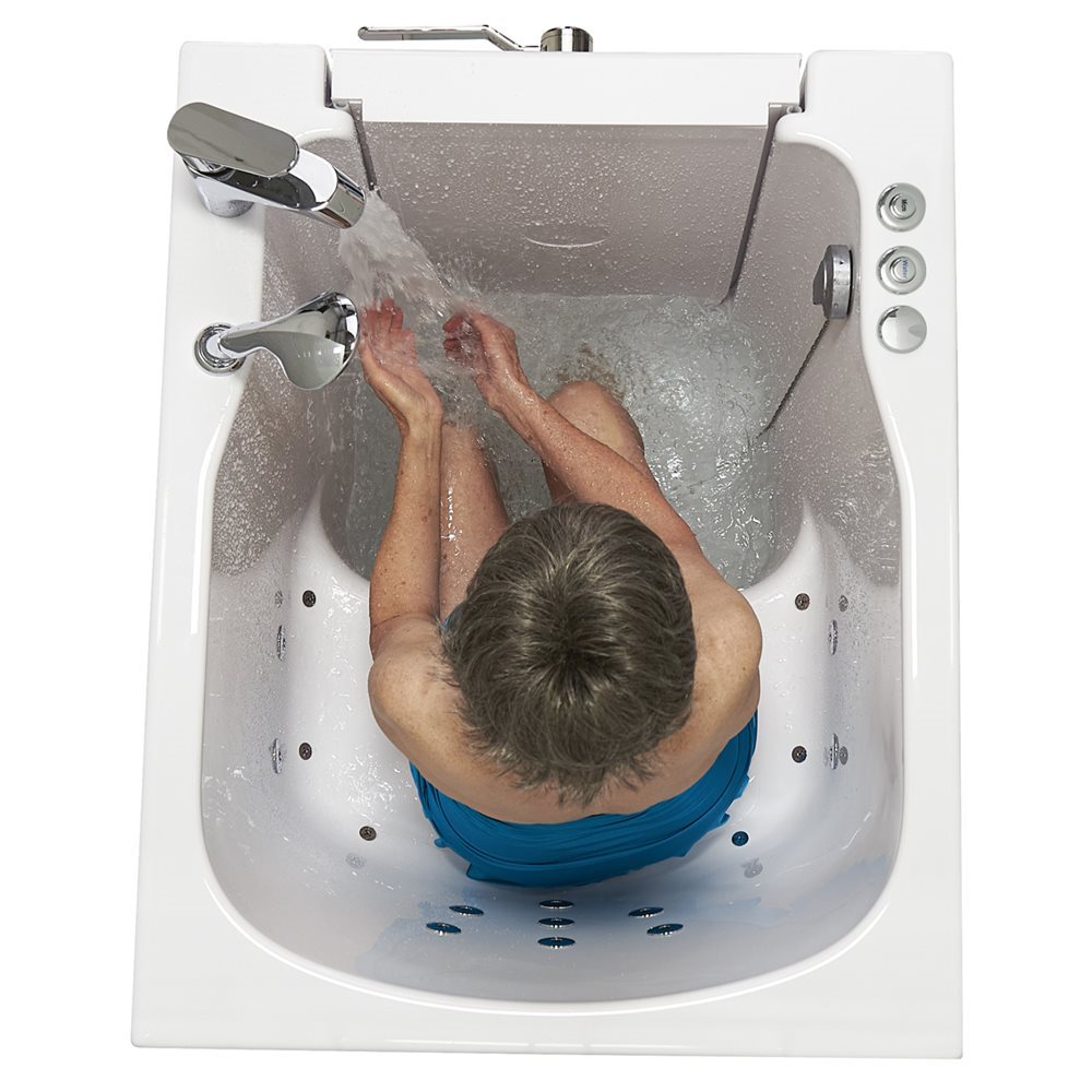 Ella's Bubbles Front Entry 32"x40" Acrylic Walk-In Bath with Outward Swing Door, 2 Piece Fast Fill Faucet