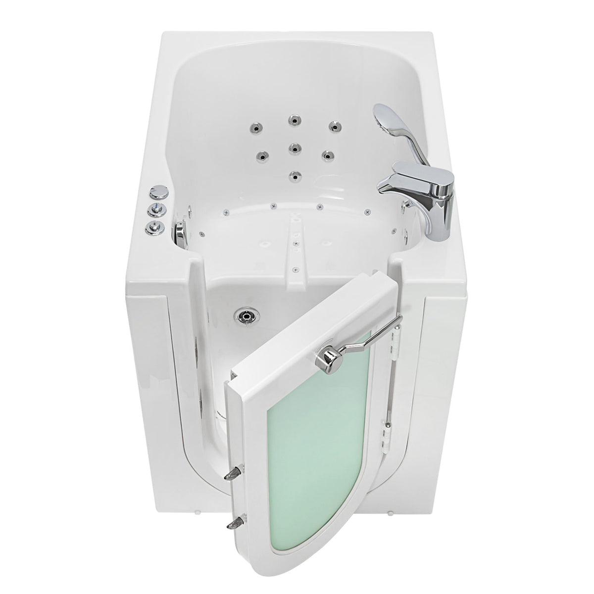 Ella's Bubbles Front Entry 32"x40" Acrylic Walk-In Bath with Outward Swing Door, 2 Piece Fast Fill Faucet