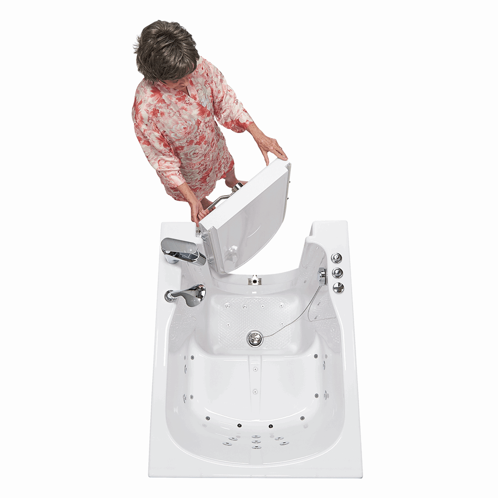 Ella's Bubbles Front Entry 32"x40" Acrylic Walk-In Bath with Outward Swing Door, 2 Piece Fast Fill Faucet