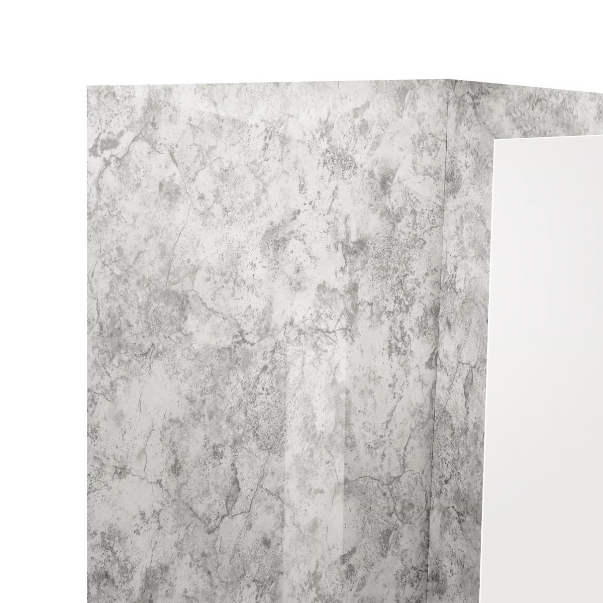 Ella's Bubbles Glacier Grey, Acrylic 3-Panel Shower Wall Kit Surround 40″ x 60″ x 105″ SW-406098-LS