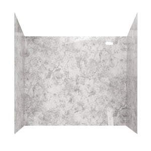Ella's Bubbles 40″ x 52.5″ x 60″ Glacier Grey Walk-In Tub Surround Wall Kit 4PFWS-GG