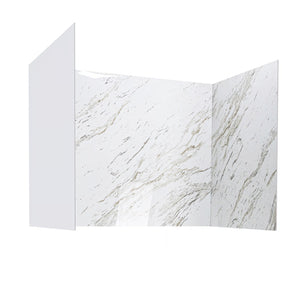 Ella's Bubbles 36.5″ x 48″ x 60″ Heritage Calacatta Walk-In Tub Surround Wall Kit 4PFWS-HC