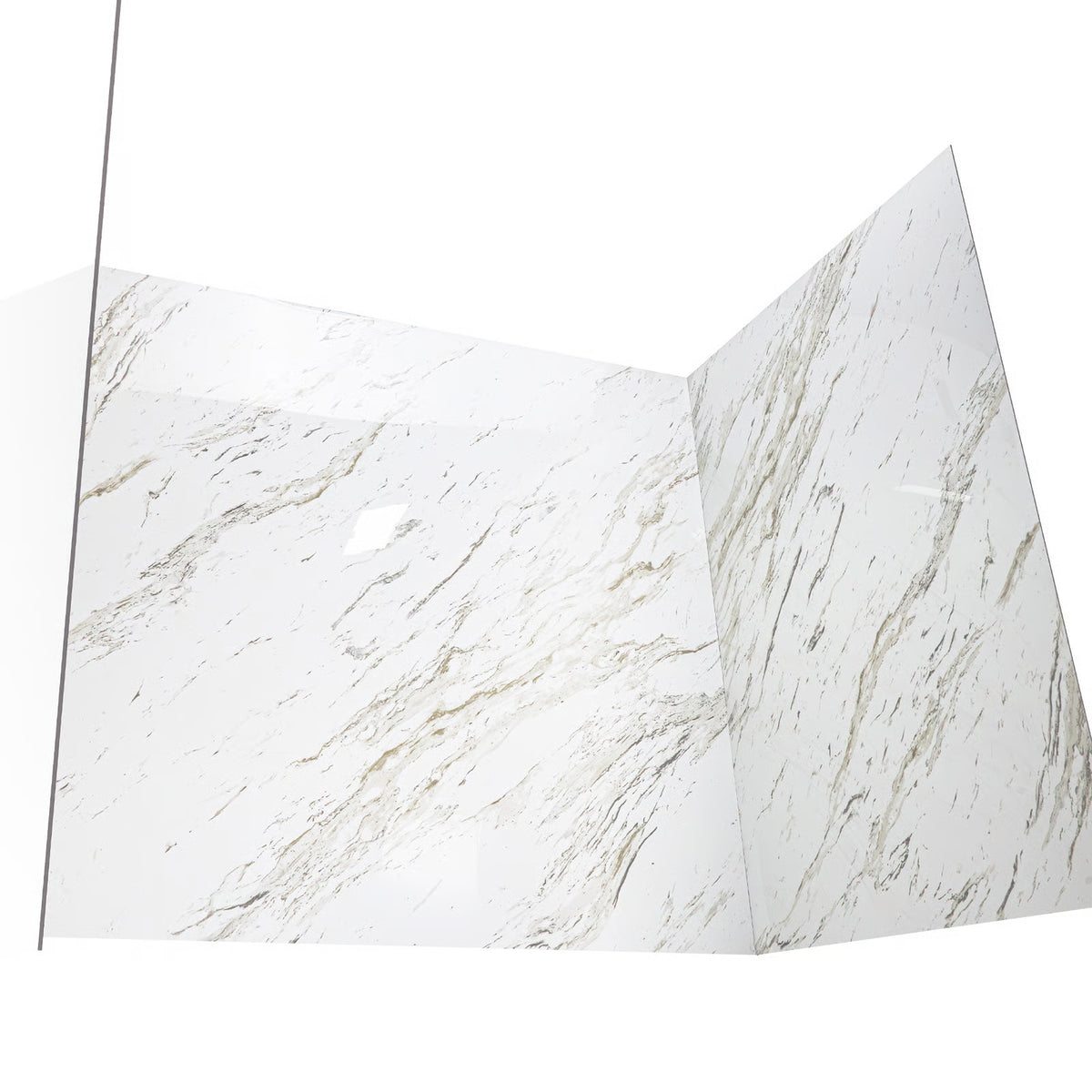 Ella's Bubbles 36.5″ x 48″ x 60″ Heritage Calacatta Walk-In Tub Surround Wall Kit 4PFWS-HC