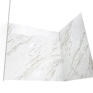 Ella's Bubbles 36.5″ x 48″ x 60″ Heritage Calacatta Walk-In Tub Surround Wall Kit 4PFWS-HC