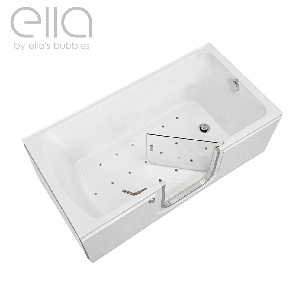 Ella's Bubbles Laydown 30x60 Walk in Bathtub with Drain LA3060