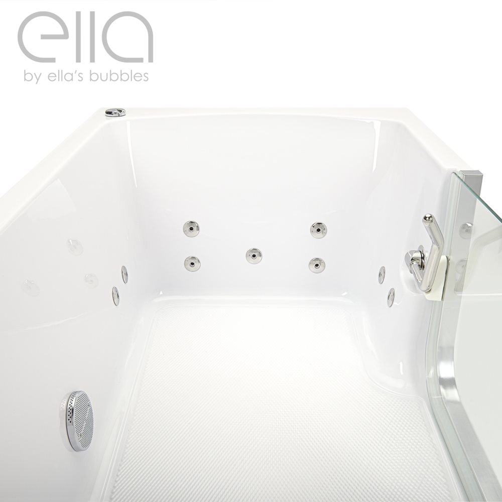 Ella's Bubbles Laydown 30x60 Walk in Bathtub with Drain LA3060