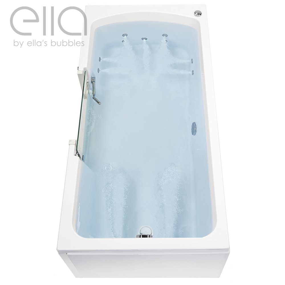 Ella's Bubbles Laydown 30x60 Walk in Bathtub with Drain LA3060