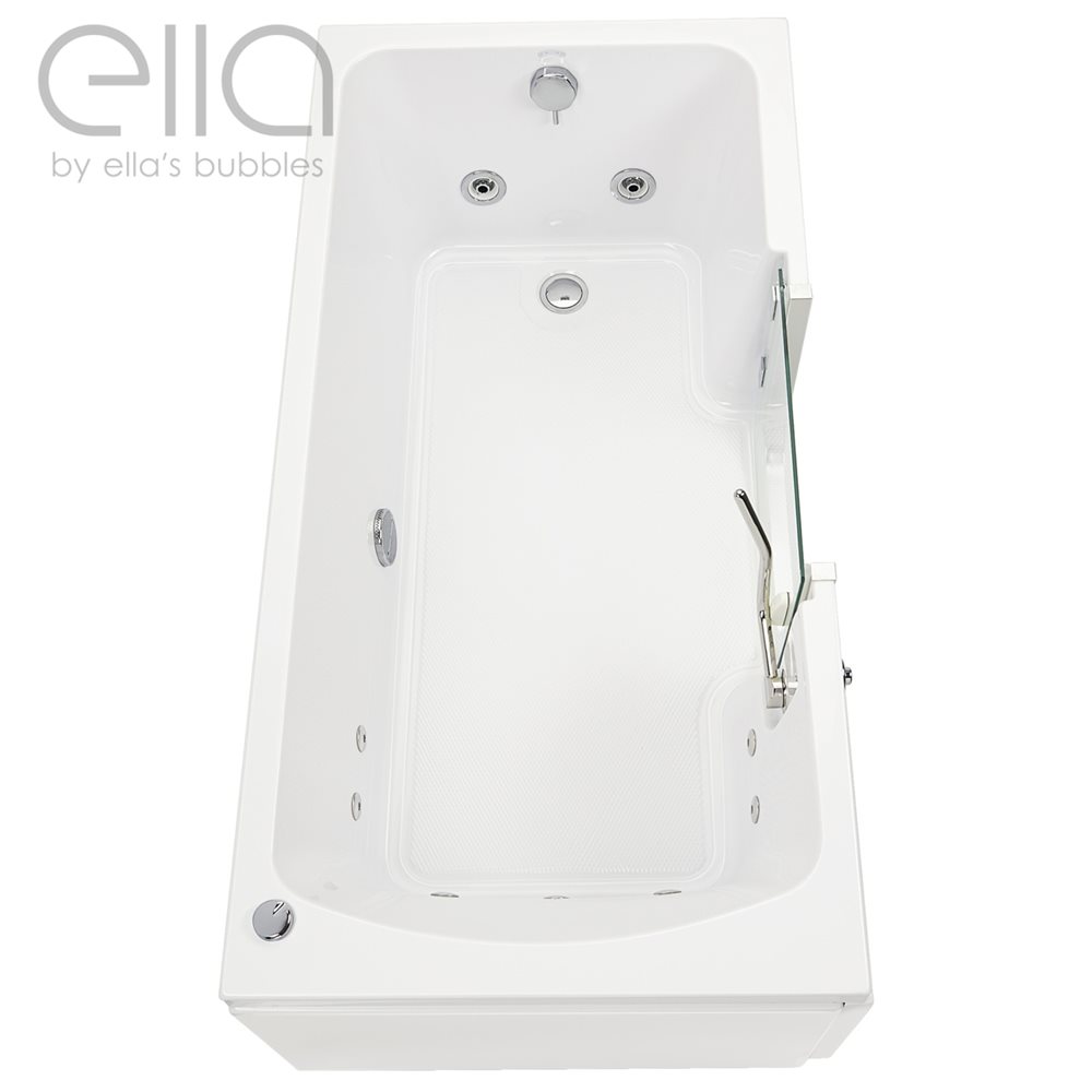 Ella's Bubbles Laydown 30x60 Walk in Bathtub with Drain LA3060