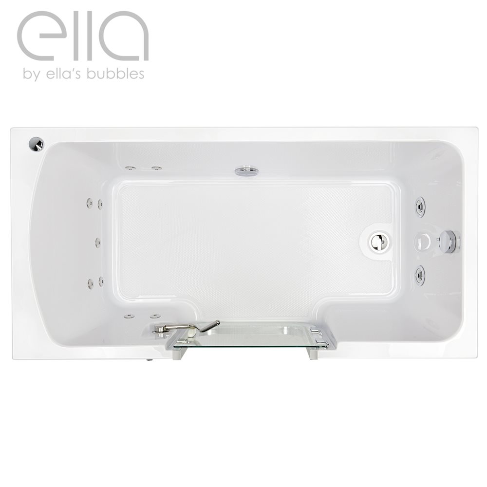 Ella's Bubbles Laydown 30x60 Walk in Bathtub with Drain LA3060