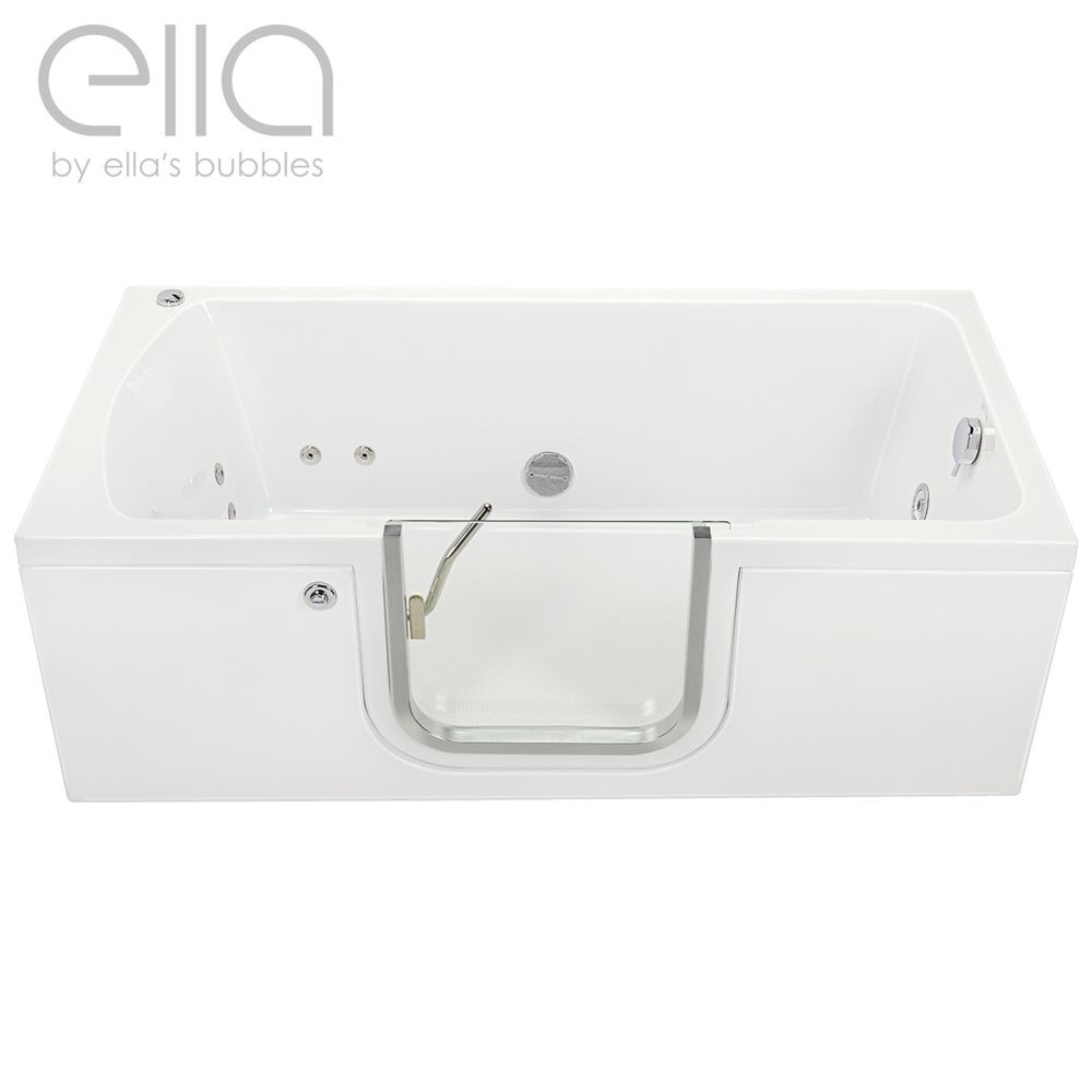 Ella's Bubbles Laydown 30x60 Walk in Bathtub with Drain LA3060