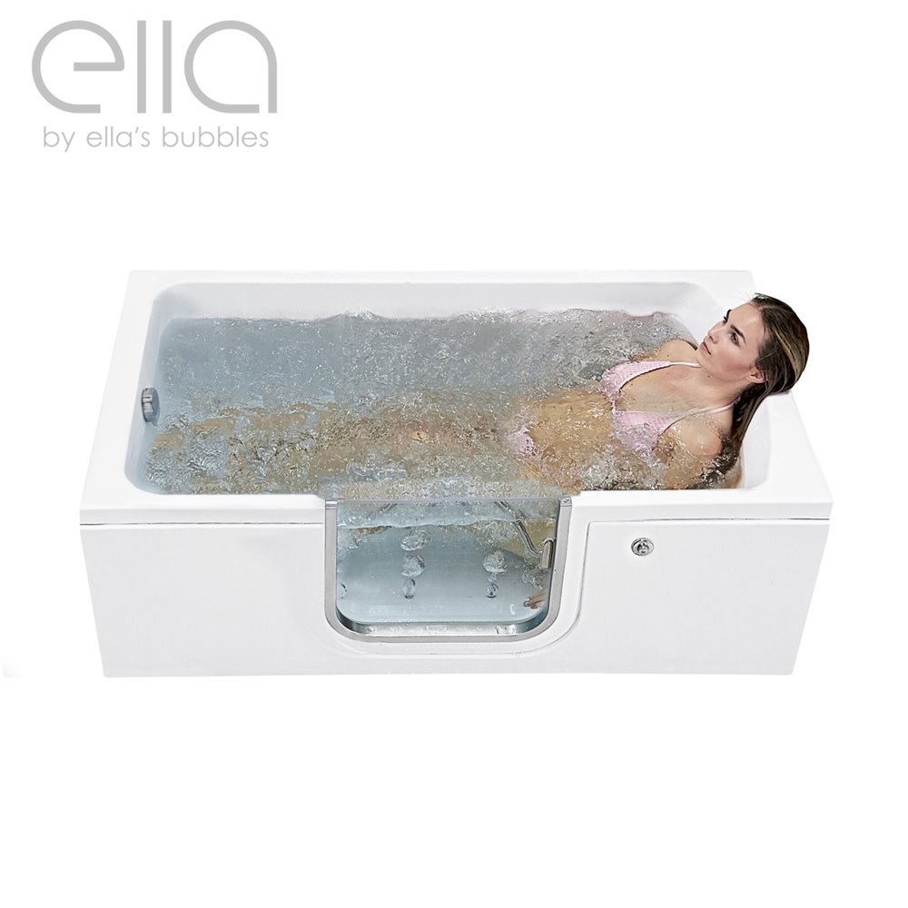 Ella's Bubbles Laydown 30x60 Walk in Bathtub with Drain LA3060