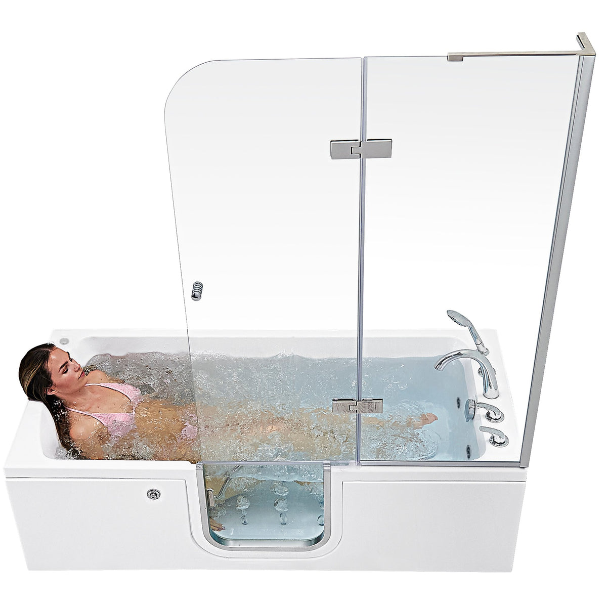 Ella's Bubbles Laydown 32x72 Walk-In Tub with Shower Screen LA3272