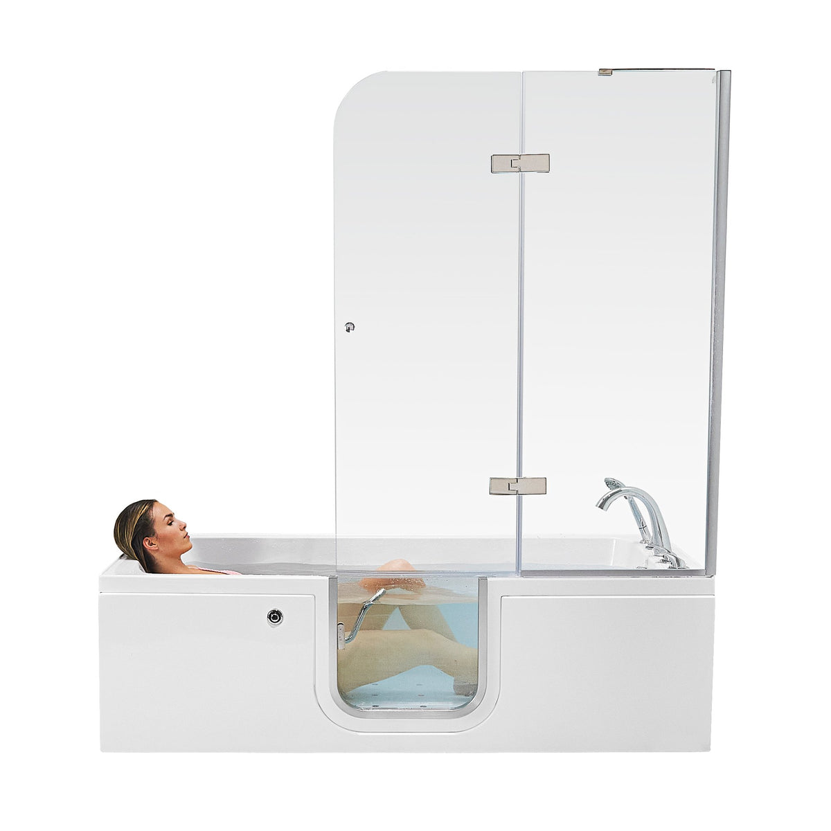 Ella's Bubbles Laydown 32x72 Walk-In Tub with Shower Screen LA3272