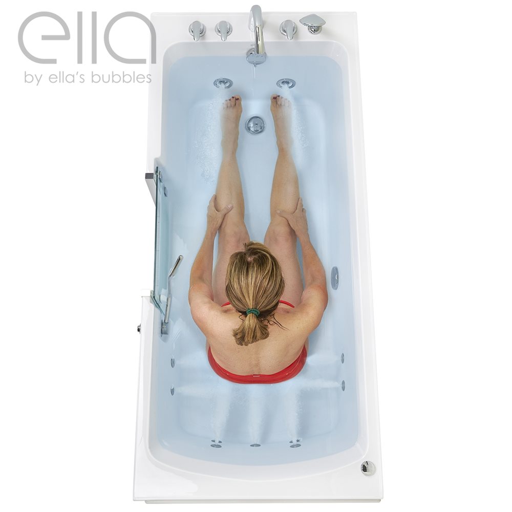Ella's Bubbles Laydown 32x72 Walk-In Tub with Shower Screen LA3272