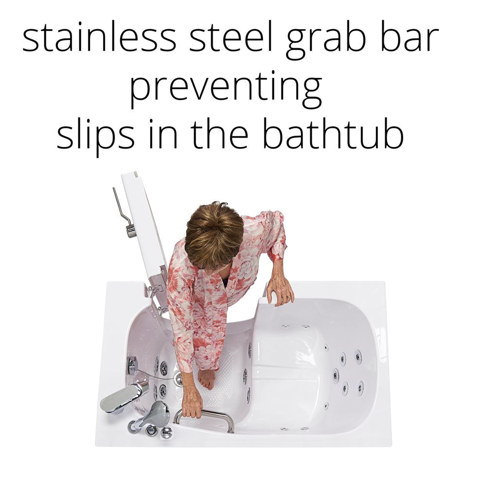 Ella's Bubbles Mobile 26"x45 Acrylic Walk-In Bathtub with Swing Door, 2 Piece Fast Fill Faucet, 2"  Drain OA2645