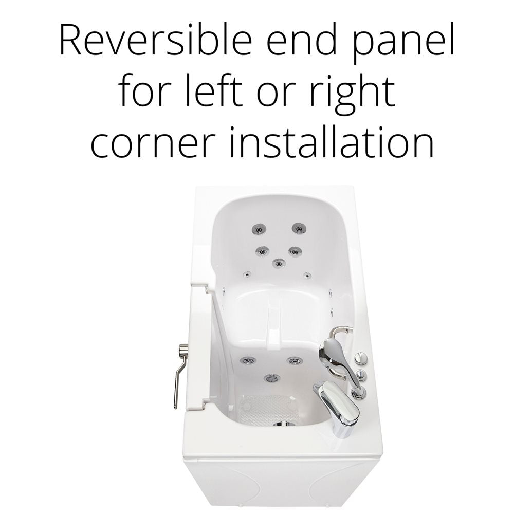 Ella's Bubbles Mobile 26"x45 Acrylic Walk-In Bathtub with Swing Door, 2 Piece Fast Fill Faucet, 2"  Drain OA2645